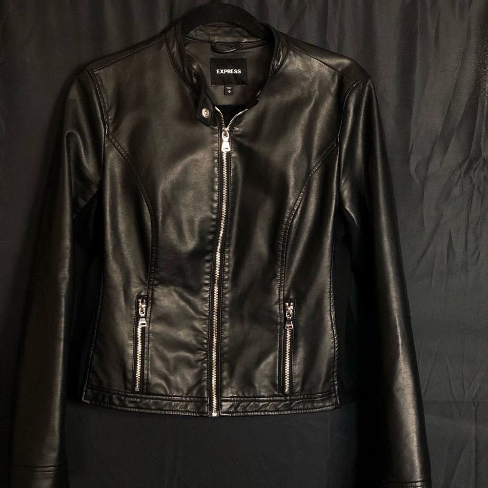 “Leather” jacket black